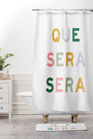 Fimbis Que Sera Sera Shower Curtain And Mat
