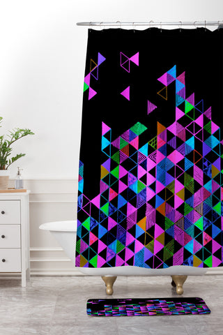 Fimbis Radio Gaga Shower Curtain And Mat