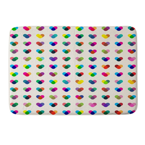 Fimbis Rainboheart Memory Foam Bath Mat
