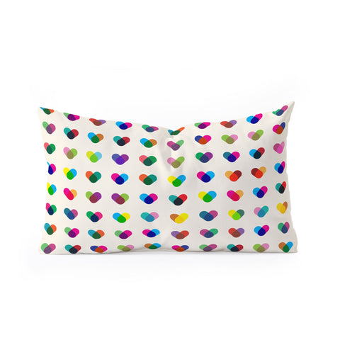 Fimbis Rainboheart Oblong Throw Pillow