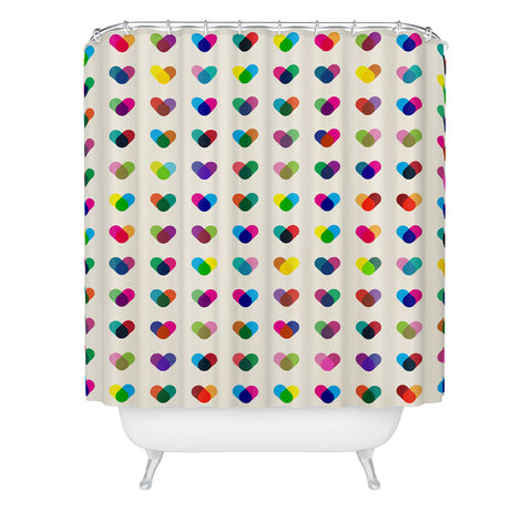Fimbis Rainboheart Shower Curtain