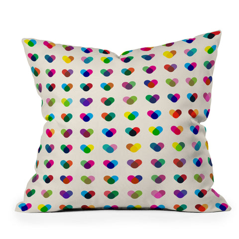 Fimbis Rainboheart Throw Pillow