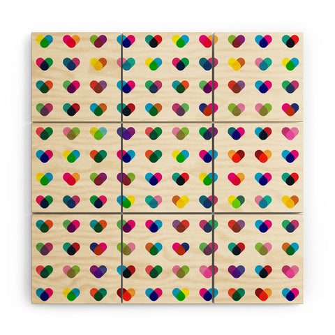 Fimbis Rainboheart Wood Wall Mural