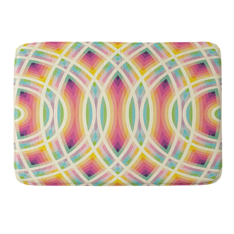 Fimbis Retro Circles Memory Foam Bath Mat