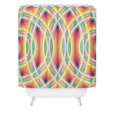 Fimbis Retro Circles Shower Curtain