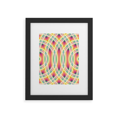 Fimbis Retro Circles Framed Art Print
