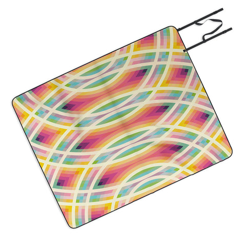 Fimbis Retro Circles Picnic Blanket