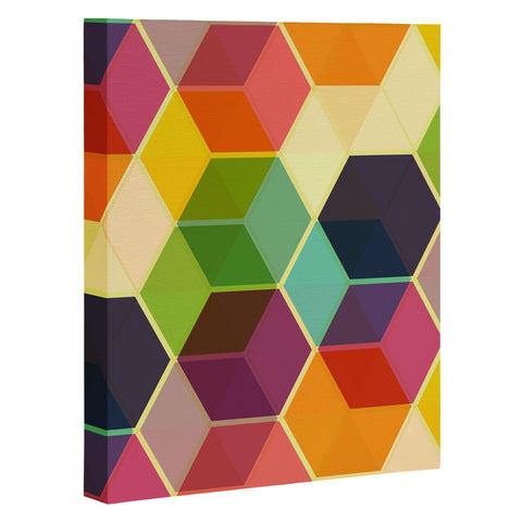 Fimbis Retro Hexagonzo Art Canvas