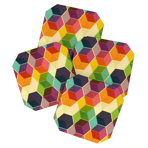 Fimbis Retro Hexagonzo Coaster Set