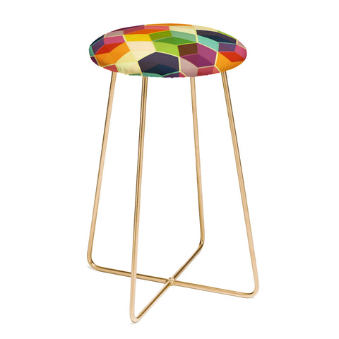 Fimbis Retro Hexagonzo Counter Stool