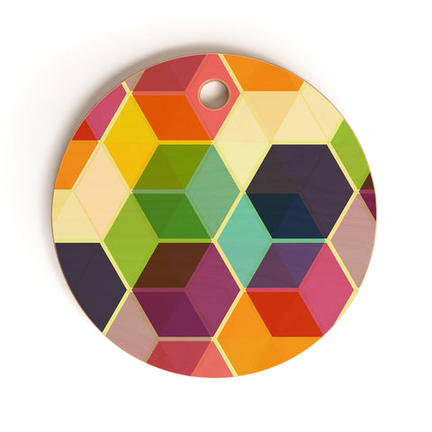 Fimbis Retro Hexagonzo Cutting Board Round