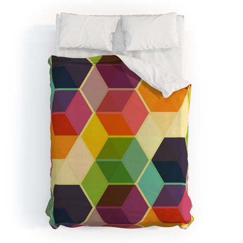 Fimbis Retro Hexagonzo Duvet Cover