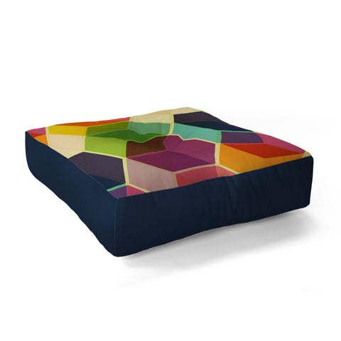 Fimbis Retro Hexagonzo Floor Pillow Square