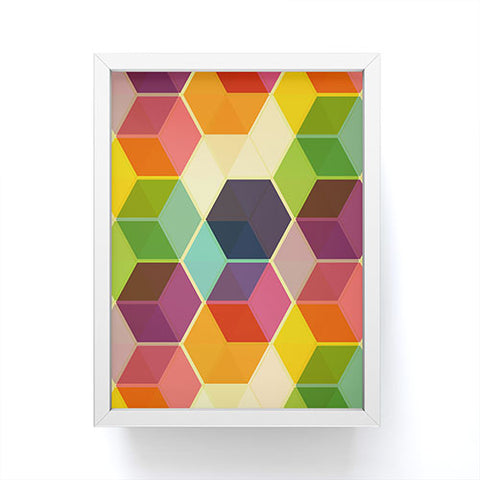 Fimbis Retro Hexagonzo Framed Mini Art Print