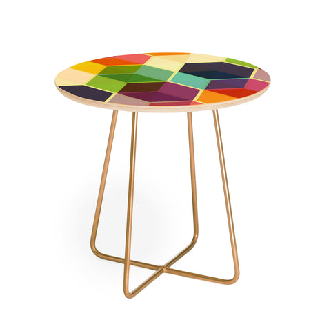 Fimbis Retro Hexagonzo Round Side Table