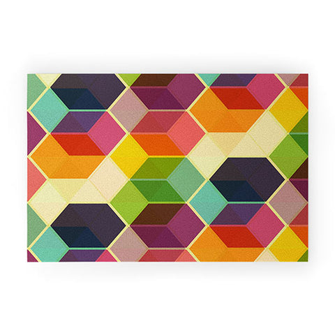 Fimbis Retro Hexagonzo Welcome Mat