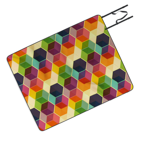 Fimbis Retro Hexagonzo Picnic Blanket