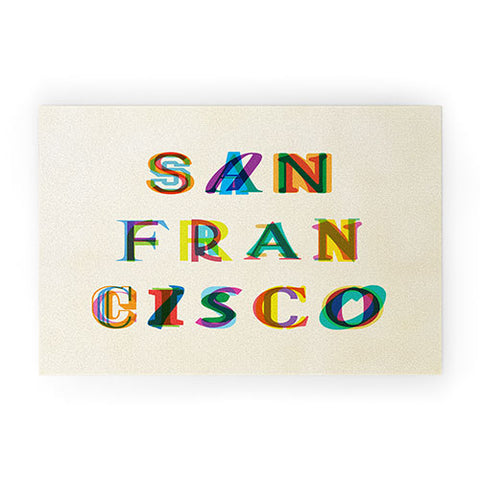 Fimbis San Francisco Typography Welcome Mat