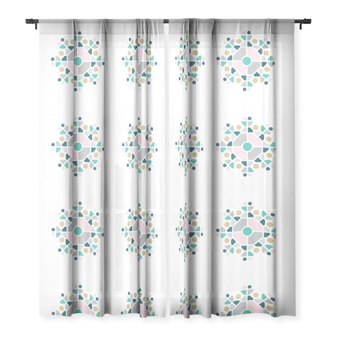 Fimbis Scandi Octagon Sheer Window Curtain