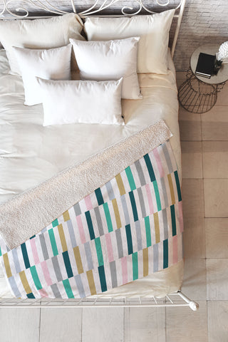 Fimbis Scandi Stripes Fleece Throw Blanket