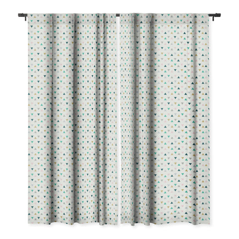 Fimbis Scandi Triangles Blackout Window Curtain