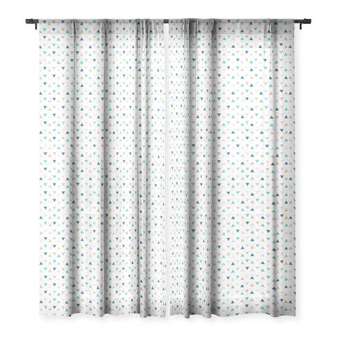 Fimbis Scandi Triangles Sheer Window Curtain
