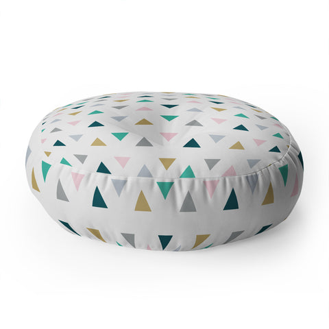 Fimbis Scandi Triangles Floor Pillow Round