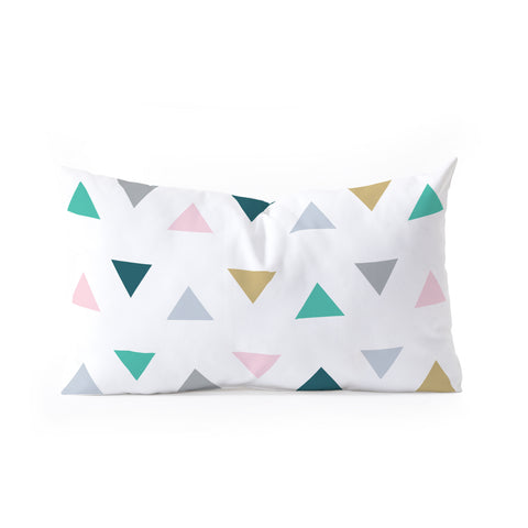Fimbis Scandi Triangles Oblong Throw Pillow