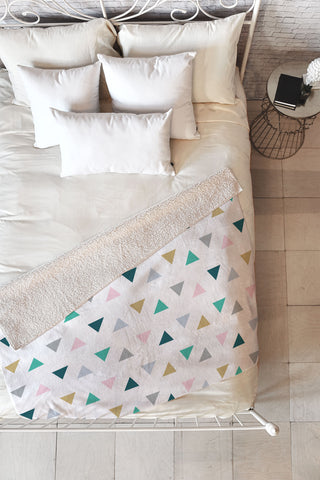 Fimbis Scandi Triangles Fleece Throw Blanket