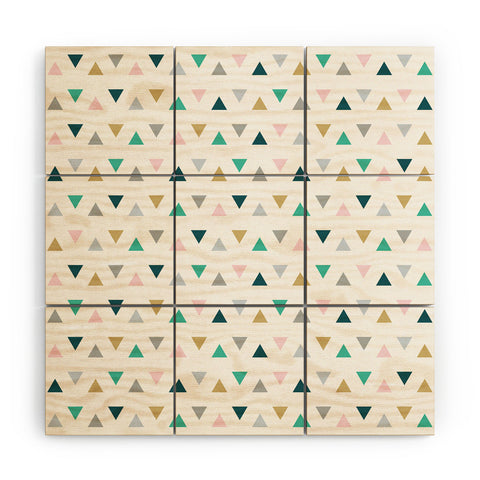 Fimbis Scandi Triangles Wood Wall Mural