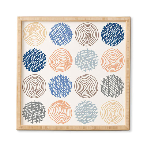 Fimbis Scribble Circles 1 Framed Wall Art