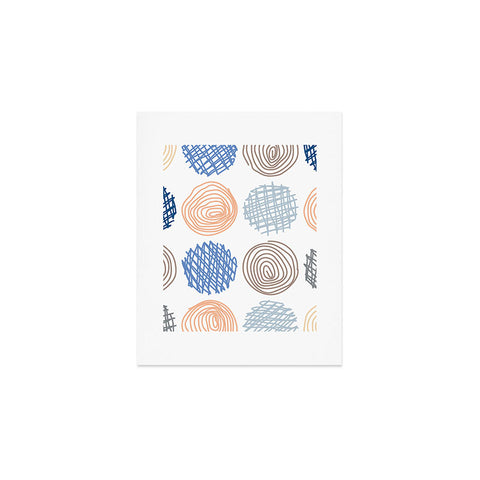 Fimbis Scribble Circles 1 Art Print