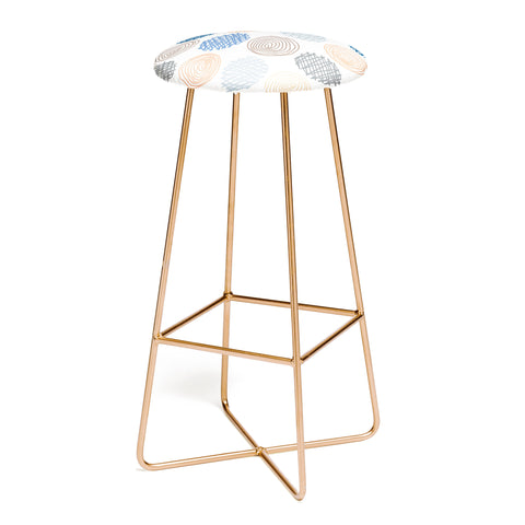 Fimbis Scribble Circles 1 Bar Stool