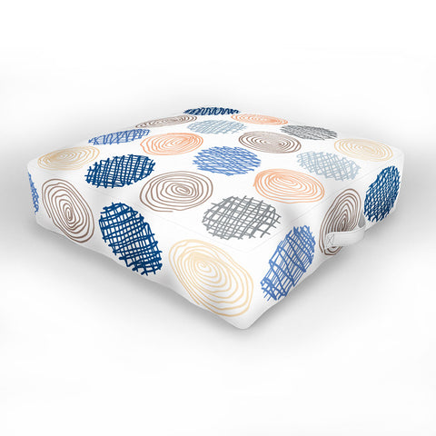 Fimbis Scribble Circles 1 Outdoor Floor Cushion