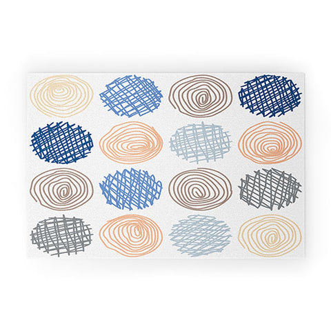 Fimbis Scribble Circles 1 Welcome Mat