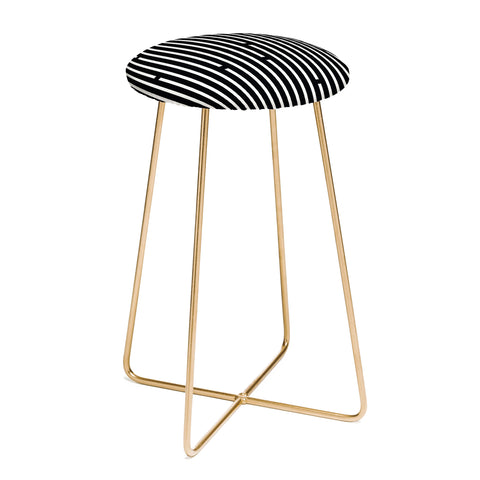 Fimbis Ses Black and White Counter Stool