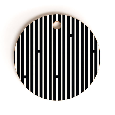 Fimbis Ses Black and White Cutting Board Round