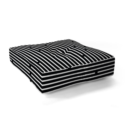 Fimbis Ses Black and White Floor Pillow Square