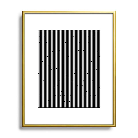Fimbis Ses Black and White Metal Framed Art Print