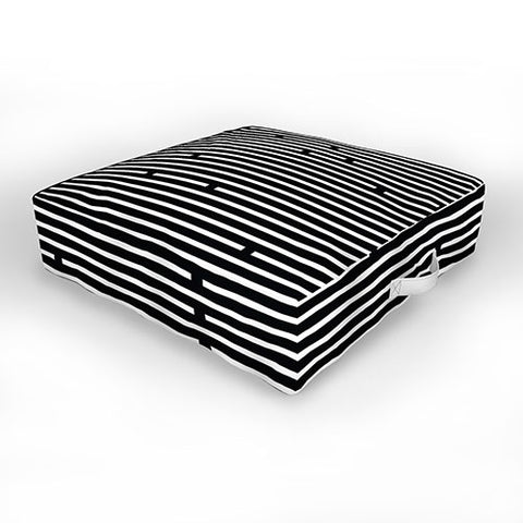 Fimbis Ses Black and White Outdoor Floor Cushion