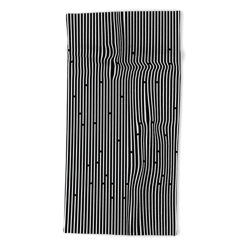Fimbis Ses Black and White Beach Towel