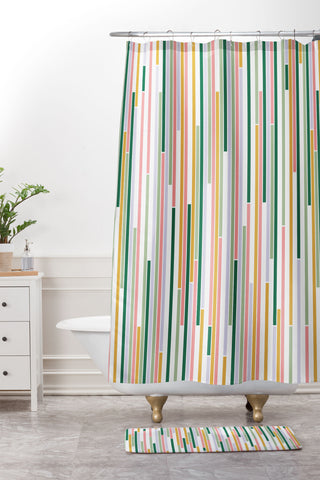 Fimbis Ses Five Shower Curtain And Mat