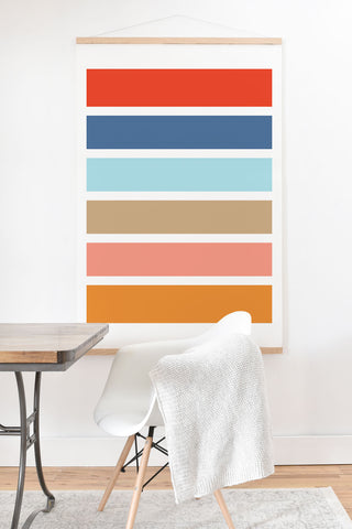 Fimbis Six Stripes Art Print And Hanger