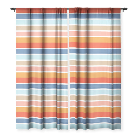 Fimbis Six Stripes Sheer Window Curtain