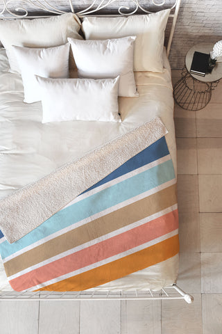 Fimbis Six Stripes Fleece Throw Blanket