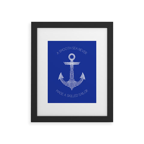 Fimbis Smooth Sea Framed Art Print