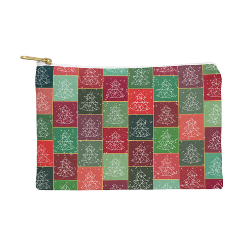 Fimbis Snowy Christmas Tree Pattern Pouch