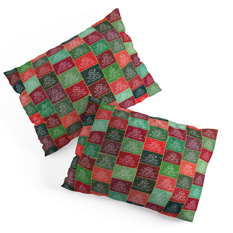 Fimbis Snowy Christmas Tree Pattern Pillow Shams
