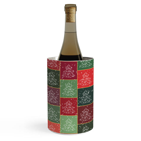 Fimbis Snowy Christmas Tree Pattern Wine Chiller