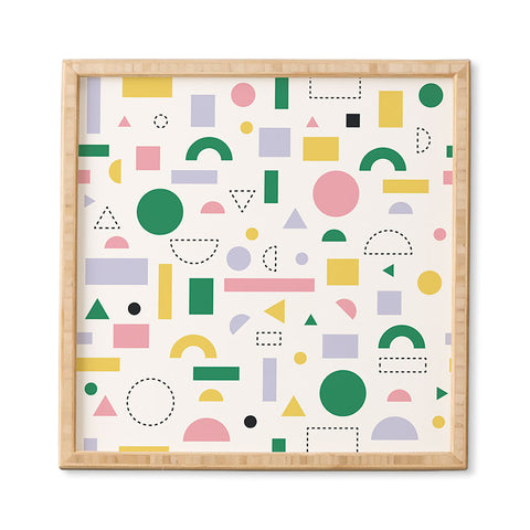 Fimbis Spring Geometric Shapes Framed Wall Art
